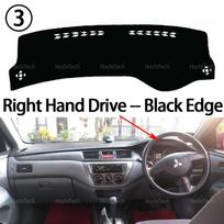 Dashboard Cover Protective Pad For Mitsubishi Lancer 9 GLX Ninth Generation 2008- Car Dash Board Sunshade Anto-UV Carpet Right Hand Black gray