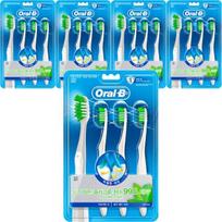 Oral-B Cross Action Green Tea 35-bristle toothbrush, 3 packs, 5 pieces blue