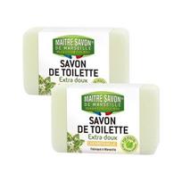 Mattersabong France Marseille Perfume Cleansing Face Wash Natural Soap 100g, Honeysuckle, 2 pieces beige