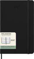 Moleskine Kietu viršelio savaitinis koloninis kalendorius Moleskine 2027 12M L, juodas