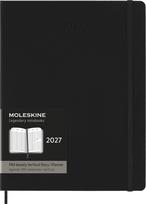Moleskine Savaitinis stulpelinis užrašų knygelė-kalendorius kietu viršeliu Moleskine PRO 2027 12M XL, juodas