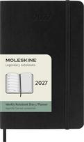 Moleskine Minkšto viršelio savaitinis kalendorius su užrašų knygele Moleskine 2027 12M P, juodas