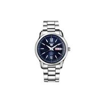 SEIKO No. 5 mechanical dual calendar mechanical movement Steel Strap men's watch blue dial SNKP17K1 mėlyna