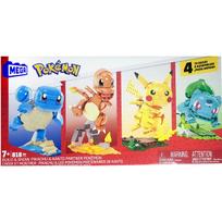 MEGA Pokemon Mega Construx Quad Set Pikachu Bulbasaur Squirtle 818 pieces multi