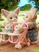 [Toytron] Sylvanian Families 5696 Desert Fox Family & Stroller Set brown