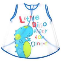 Lion Bear sleeveless baby food bib, EB105, 1 piece, 1 piece blue
