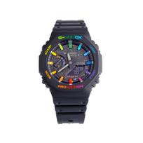 CASIO Vyriškas Laikrodis su Skystųjų Kristalų/Analoginiu Dvigubu Ekranu Serija GA-2100-1AERP GA-2100-1AERP Rainbow Candy Watch Dial gray
