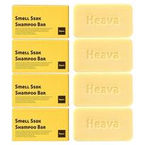 Haeba Smellssak Shampoo Bar Head Odor Removal Oily Scalp Shampoo Soap Solid Shampoo, 4 packs, 81g yellow
