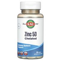 KAL, Chelated Zinc 50, 90 Tablets