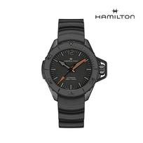 [Hamilton] H77845330 Khaki Navy Frogman Automatic 46MM Black Rubber Men's Watch