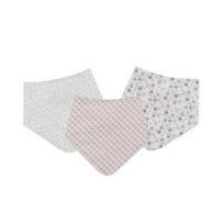 Dream Tofu Triangular Scarf Bib Flower 3-Piece Set for All Seasons, korean baby products gray