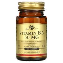 Solgar, Vitaminas B6, 50mg, 100 tablečių