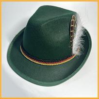 Alpine H With Feather Soft Oktoberfest German H For Adults Fashionable Alpine Hat For Cosplay Holiday Party Carnival (as the picture,as show) black