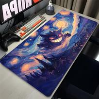 Anime pelės kilimėlis Didelis XXL Žaidėjo Klaviatūra P-pokemon Stalo Pelės Kilimėlis Psyduck Kilimas Guminis Tapis Souris Žaidimų Nešiojamas Kompiuteris PC Pelės Kilimėlis 800x400x2mm