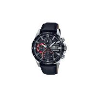 Casio EDIFICE atsparumas vandeniui 100 metrų kvarcinis mechanizmas odinis dirželis Japonijos ir Korėjos laikrodis vyriškas laikrodis juodas ciferblatas EQS-940BL-1AV juoda