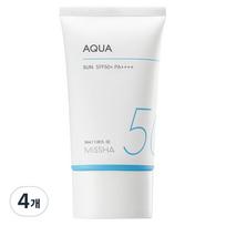 Missha All Around Safe Block Aqua Sun Cream SPF50+ PA++++, 4 pieces, 50ml white