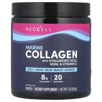 NeoCell, jūrinis kolageno milteliai, hialurono rūgštis, MSM, vitaminas C, beskonis, 200g (7 uncijos)