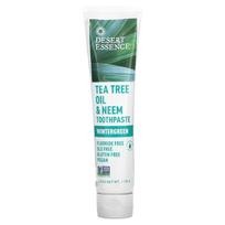 Desert Essence, Arbatmedžio aliejaus ir Neem dantų pasta, Žaliasis pipirmėtis, 6,25 uncijos (176 g) blue