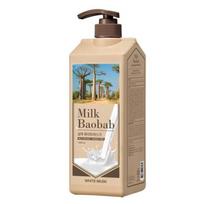 Milk Baobab didelės talpos pieno baltymų žalos šampūnas šampūnas baltojo muskuso kvapo, 1000ml, 1 Korėjos plaukų priežiūros priemonė Shampoo (White Musk) beige