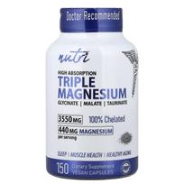 Triple Magnesium, High Absorption, 150 Veggie Caps