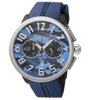 TENDENCE GULLIVER Apvalus CAMO Laikrodis Kvarcinis 5 ATM Atsparus vandeniui Mineralinis Mėlynas Nerūdijančio Plieno Derva Vyriškas (TY046023-BU), Mechanizmas, Ciferblatas, Stiklas, mėlyna