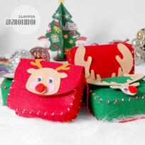 Art Box/Claypia DIY Kit Christmas Felt Quilt Bag Crossbag Making red