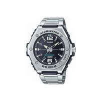 CASIO Men YOUTH Black Watch MWA100HD-1AV MWA100HD-1AV Silver Strap black