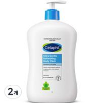 Cetaphil Large Capacity Gentle Body Wash Refreshing Scent, 1L, 2 Pieces white