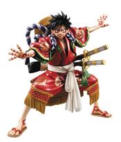 One Piece Monkey Luffy Pilna figūrėlė Treasure Premium Toei Animation Online Mugiwara Store Portrait.Of.Pirates „KABUKI EDITION“ D. 1/8 (Mega Parduotuvė, black