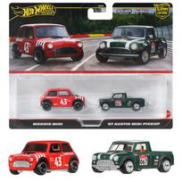 Hot Wheels Premium 2 pakuotė - Morris Mini / '67 Austin Mini pikapas Transporto priemonės žaislas Mini automobilis 3 metų ir vyresniems Įvairus JBK97 gray