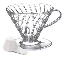 HARIO V60 01 Transparent Coffee Dripper Clear Coffee Drip for 1-2 Cups VD-01T gray