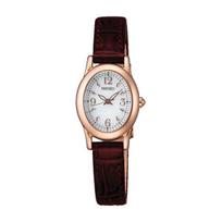 Seiko moteriškas SWFA148 (Tisse) Ovalus laikrodis Rudas Nerūdijančio plieno *Korpuso galinis dangtelis:Nerūdijančio plieno analoginis