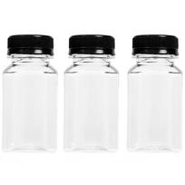 150/500ML tušti plastikiniai gėrimų indai su juodais užsukamais dangteliais Daugkartiniai virtuvei šaldytuvui alkoholiniams gėrimams maisto padažams pakuoti