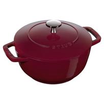Staub puodas M 18cm Tinka orkaitei Bordo Dviejų rankenų Wa-NABE gray