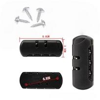 2/4/8 Sets 3 Digits Luggage Lock Zinc Alloy Lock Catch Plastic Frosted Appearance Suitcase Password Security Lock With Screws as the picture black