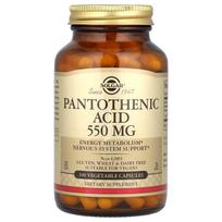 Solgar, Pantothenic Acid, 550 mg, 100 Veggie Capsules