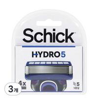Schick Hydro 5 Basic Razor Blades, 4 packs, 3 pieces ,Korean razor blade white