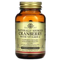 Solgar, natural cranberry containing vitamin C, 60 veggie capsules