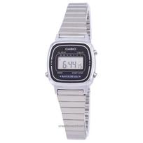 „Casio“ skaitmeninis klasikinis žadintuvo laikmatis LA670WA-1DF LA670WA-1 moteriškas laikrodis juoda
