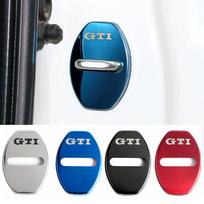 4 vnt. automobilio durų užrakto apsauginis dangtis, durų užrakto lipdukas GTI sidabras