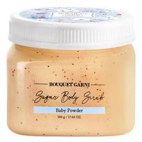 Bouquet Garni Sugar Body Scrub Baby Powder Scent, 500g, 1 piece white