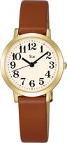Seiko Watch RIKI WATANABE Curved Mineral Glass Daily Water Resistant Quartz Calfskin Leather AKQK411 Ladies' beige