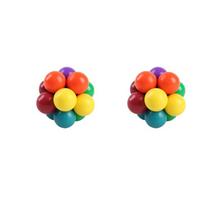 Stress Relief Atomic Ball Magic Ball Puzzle Versatile Bead Decompression Ball Children'S Toy Bead Decompression Kneading Music yellow