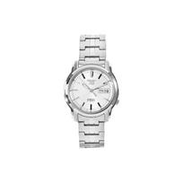 SEIKO Seiko5 30m Water Resistant Automatic Mechanical Movement Stainless Steel Strap Watch Unisex SNKK65K1 Silver Watch Case white