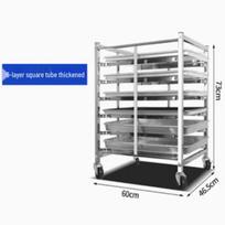 Multi-Layer Baking Pan Rack Trolley gray