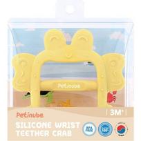 Petit Nube Children's Silicone Crab Wrist Teether, Single Item, Elfin Yellow, 1 Piece, Korean baby products white