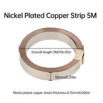 5M T2 Pure Copper Strip/Nickel 18650 26650 21700 Lithium Battery Pack Spot Welding Tape 0.15mm/0.2mm Nickel Plated Copper Belt