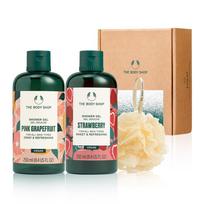 [The Body Shop] Pink Grapefruit & Strawberry Shower Gel Body Wash Gift Set beige