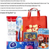 Colgate Charcoal Mint Dual Ice Oral Care Set red