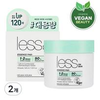 Holika Holika Less On Skin Essence Pad 120p, 120 sheets, 2 pieces white